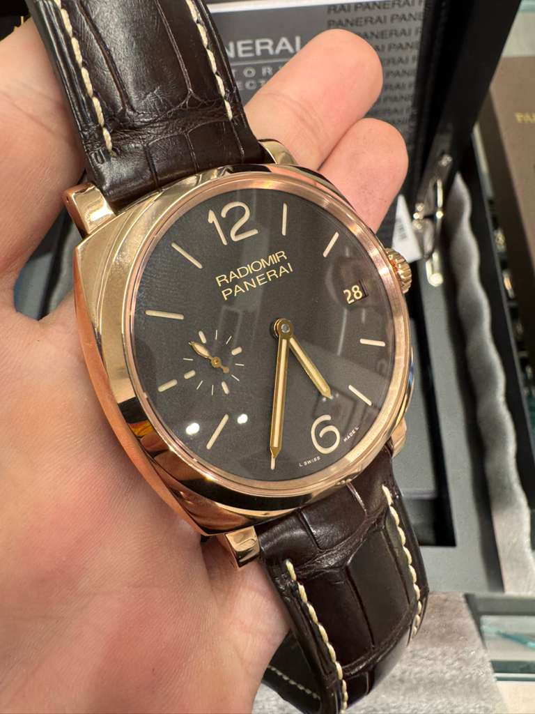 Panerai Radiomir 1940 47 MM - Rose Gold - Brown Alligator Strap - Brown Dial - PAM00515