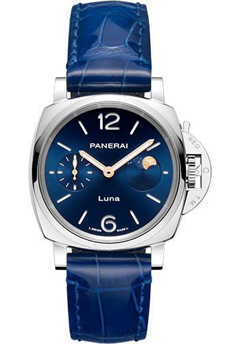 Panerai Luminor Due Stainless Steel 38 MM - Blue Alligator Strap - Blue Sun-Brushed Dial - PAM01179