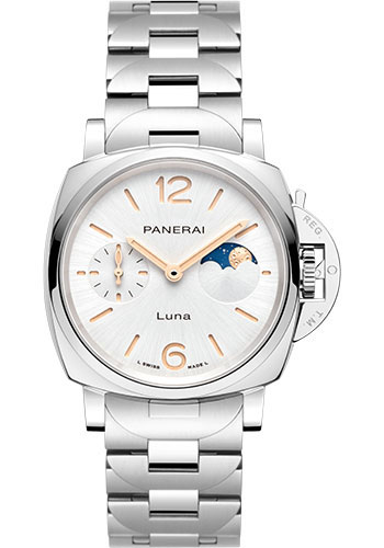 Panerai Luminor Due Stainless Steel 38 MM - Steel Bracelet - White Sun-Brushed Dial - PAM01301