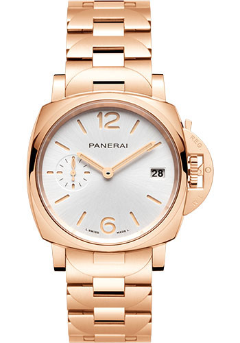 Panerai Luminor Due Polished Goldtech 38 MM - Goldtech Bracelet - White Sun-Brushed Dial - PAM01326