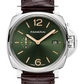 Panerai Luminor Due Stainless Steel 42 MM - Dark Brown Alligator Strap - Green Dial - PAM01329