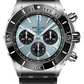 Breitling Chronomat Stainless steel & Platinum 44 MM - Black Rubber Strap - Ice Blue Dial - PB0136251C1S1