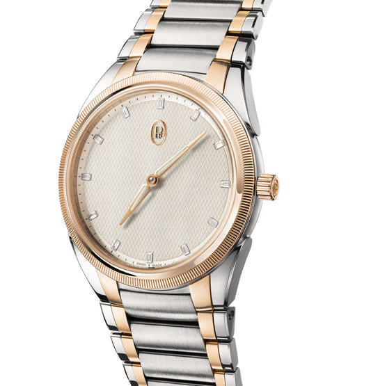 Parmigiani Fleurier Tonda PF Automatic - 36 MM - Steel & Rose Gold - White Diamond Dial - PFC804-1020004-100182