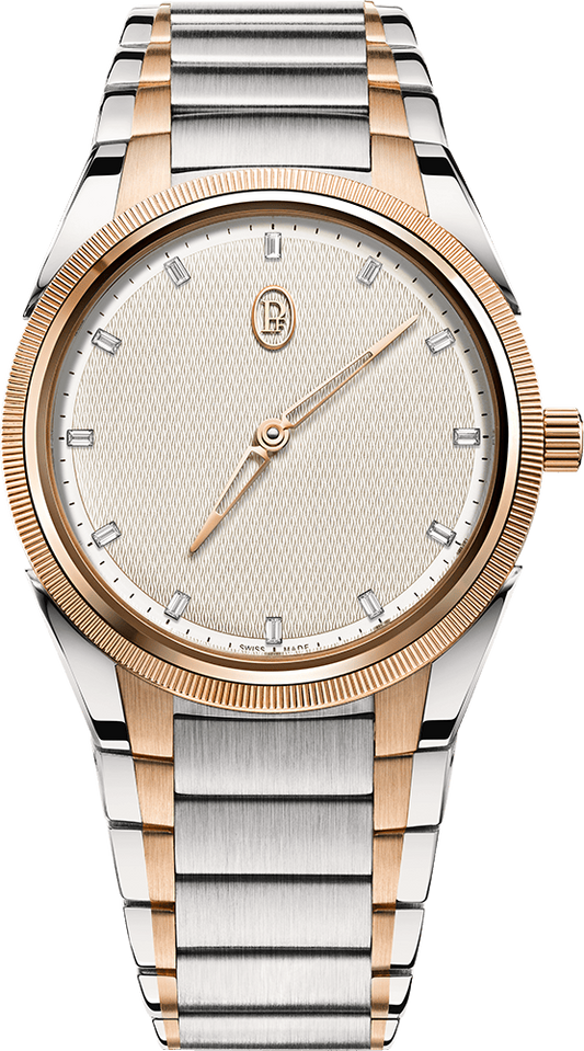 Parmigiani Fleurier Tonda PF Automatic - 36 MM - Steel & Rose Gold - White Diamond Dial - PFC804-1020004-100182