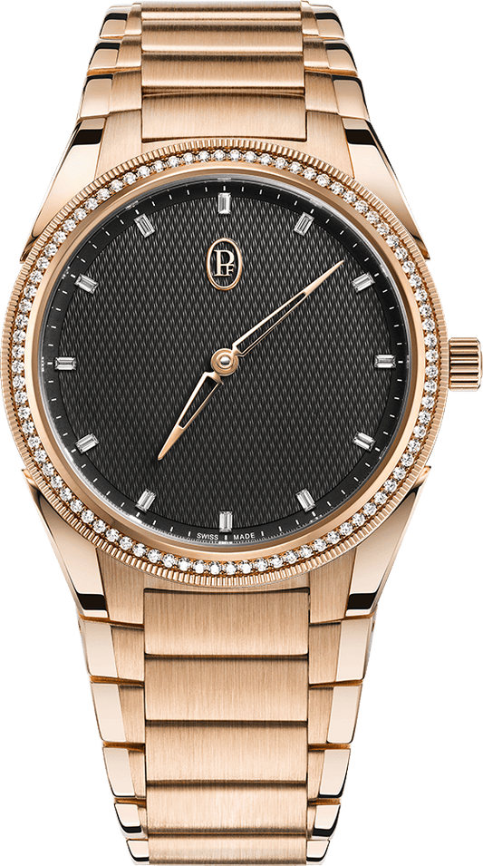 Parmigiani Fleurier Tonda PF Automatic - 36 MM - 18ct Rose Gold - Diamond Bezel - Grey Diamond Dial - PFC804-2120001-200182