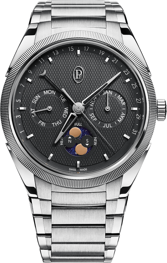 Parmigiani Fleurier Tonda PF Gregorian Annual Calendar - 42 MM - Steel & Platinum - Grey Dial - PFC907-1020001-100182