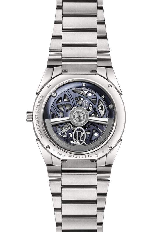 Parmigiani Fleurier Tonda PF Skeleton - 40 MM - 950 Platinum - Open Blue Dial - PFC912-2020003-200182-EN