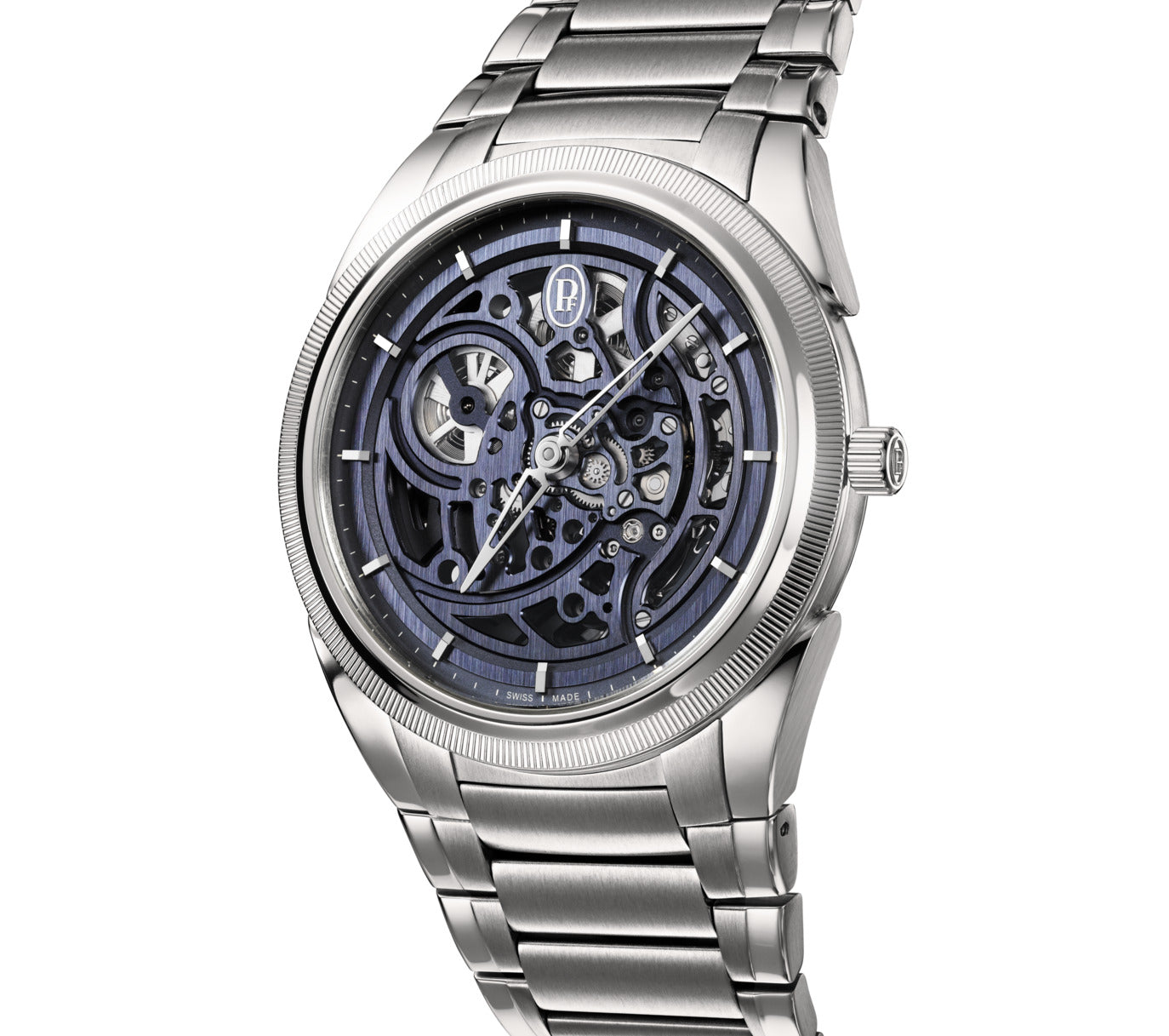 Parmigiani Fleurier Tonda PF Skeleton - 40 MM - 950 Platinum - Open Blue Dial - PFC912-2020003-200182-EN