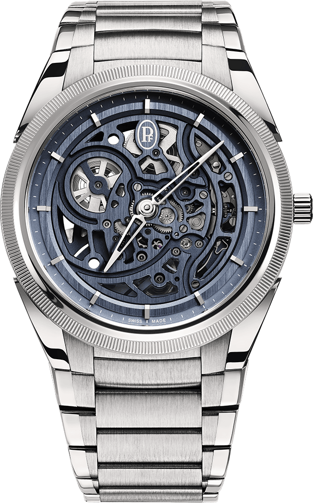 Parmigiani Fleurier Tonda PF Skeleton - 40 MM - 950 Platinum - Open Blue Dial - PFC912-2020003-200182-EN