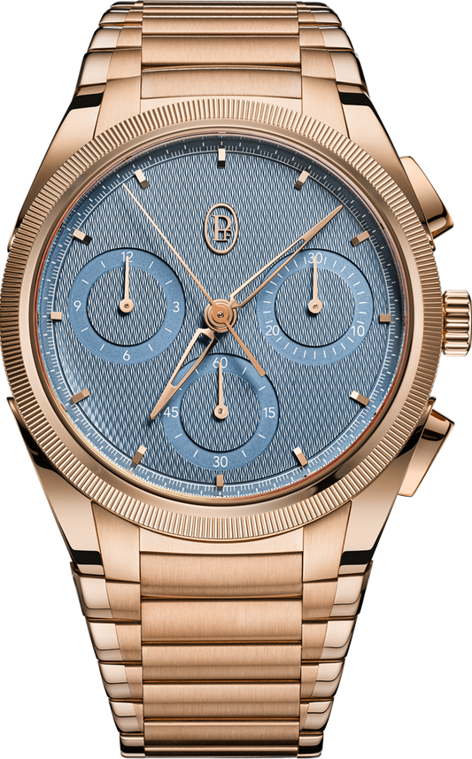 Parmigiani Fleurier Tonda PF Chronograph - 40 MM - Rose Gold - Mineral Blue Dial - PFC917-2020001-200182