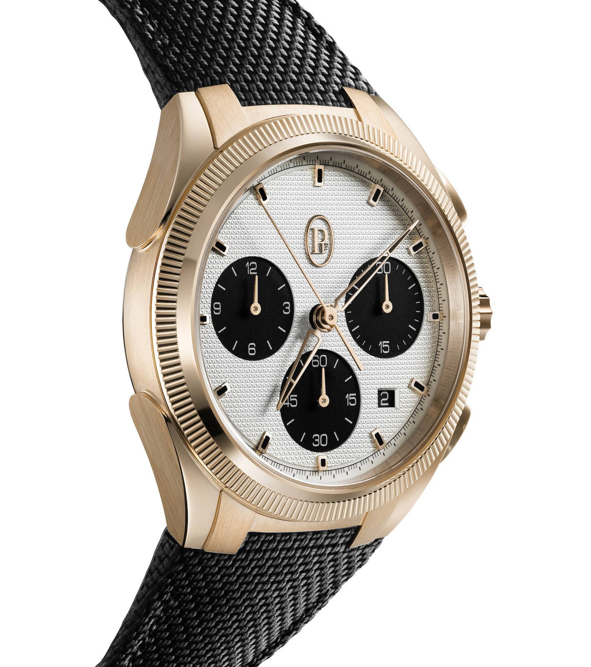 Parmigiani Fleurier Tonda PF Sport CHRONOGRAPH - 42 MM - 18ct Rose Gold - Silver & Black Dial - PFC931-2020001-400182-EN