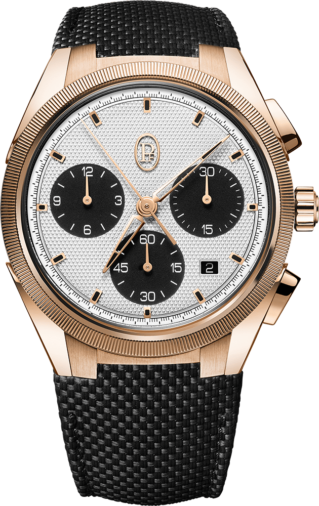 Parmigiani Fleurier Tonda PF Sport CHRONOGRAPH - 42 MM - 18ct Rose Gold - Silver & Black Dial - PFC931-2020001-400182-EN