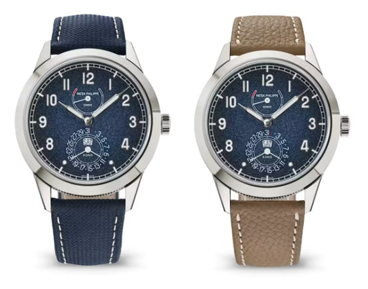 Patek Philippe Calatrava - White Gold - 41 MM - Calfskin Strap - Textured Blue Dial - 5328G-001