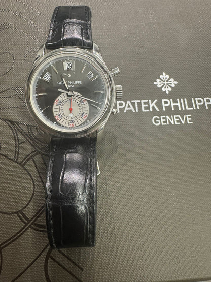 Patek Philippe - Annual Calendar Chronograph - 40.5 MM - Platinum - Grey Dial - 5960P
