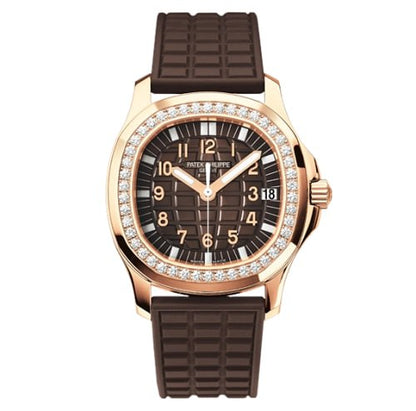 Patek Philippe Aquanaut Luce - 36 MM - Rose Gold - Brown Dial - Diamond Bezel - 5068R-001