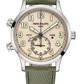 Patek Philippe Calatrava Pilot Travel Time - White Gold - 42 MM - Ivory Dial - Composite Fabric Strap - 5524G-010