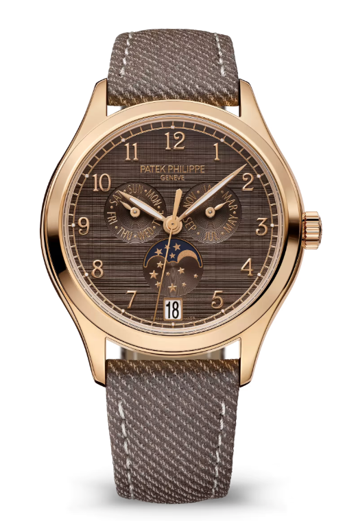 Patek Philippe Complications - Rose Gold - 38 MM - Chestnut Dial - Demin Patterned Calfskin Strap - 4946R-001
