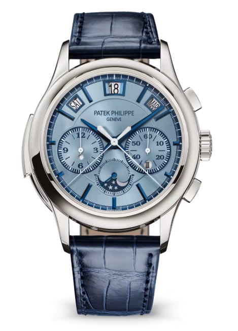 Patek Philippe Grand Complications - White Gold - 42 MM - Alligator Leather Strap - Ice Blue Dial - 5308G-001
