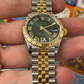 Rolex Steel and Yellow Gold Datejust - 31 MM - Jubilee Bracelet - Fluted Bezel - Olive Green Diamond Roman Six Dial - 278273 ogdr6j