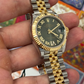 Rolex Steel and Yellow Gold Datejust - 31 MM - Jubilee Bracelet - Fluted Bezel - Olive Green Diamond Roman Six Dial - 278273 ogdr6j