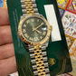 Rolex Steel and Yellow Gold Datejust - 31 MM - Jubilee Bracelet - Fluted Bezel - Olive Green Diamond Roman Six Dial - 278273 ogdr6j