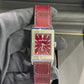 JLC - Reverso Tribute Monoface Small Seconds - 45.6 MM x 27.4 MM - Stainless Steel - Burgundy Dial - Burgundy Leather Strap - JLC Q397846J