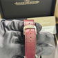 JLC - Reverso Tribute Monoface Small Seconds - 45.6 MM x 27.4 MM - Stainless Steel - Burgundy Dial - Burgundy Leather Strap - JLC Q397846J