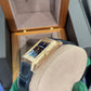 JLC - Reverso Tribute Duoface Small Seconds - 47 MM x 28.3 MM - Pink Gold - Blue/Silvered Dial - Blue Strap - JLC Q3982590