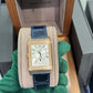 JLC - Reverso Tribute Duoface Small Seconds - 47 MM x 28.3 MM - Pink Gold - Blue/Silvered Dial - Blue Strap - JLC Q3982590