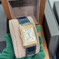 JLC - Reverso Tribute Duoface Small Seconds - 47 MM x 28.3 MM - Pink Gold - Blue/Silvered Dial - Blue Strap - JLC Q3982590