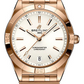 Breitling Chronomat Rose Gold 36 MM - Rose Gold Bracelet - White Dial - R10380101A1R1