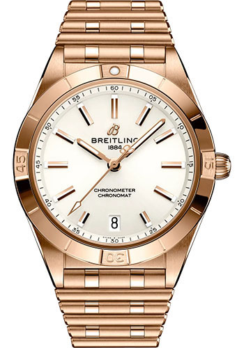 Breitling Chronomat Rose Gold 36 MM - Rose Gold Bracelet - White Dial - R10380101A1R1