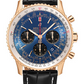 Breitling Navitimer Rose Gold 43 MM - Black Leather Strap  - Blue  Dial - RB0121211B1P2