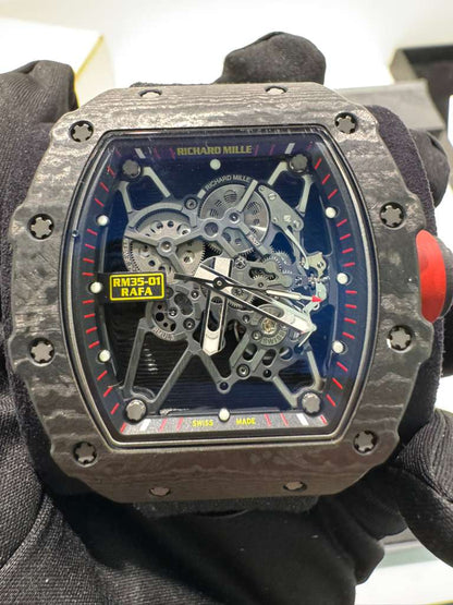 Richard Mille Rafael Nadal - Carbon - Skeleton Dial - Rubber Strap - RM35-01