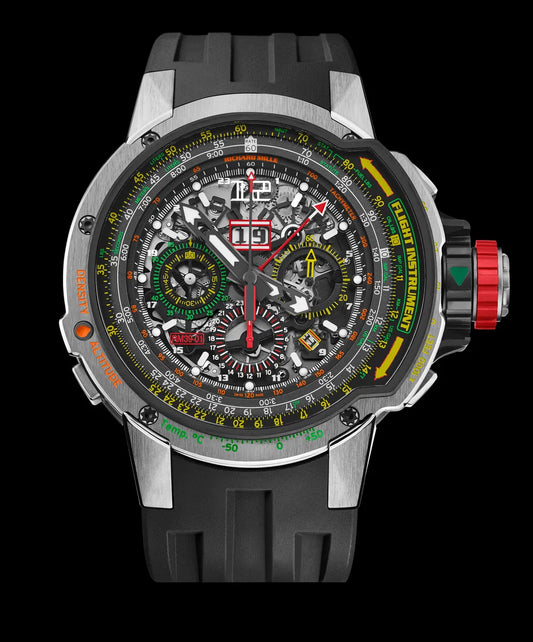 Richard Mille - Automatic Winding Flyback Chronograph - 50 mm - Titanium - Aviator - RM 039-01