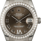 Rolex Datejust Stainless Steel - 31 MM - Oyster Bracelet - Diamond Bezel - Grey Diamond Dial - 178384 o GRD