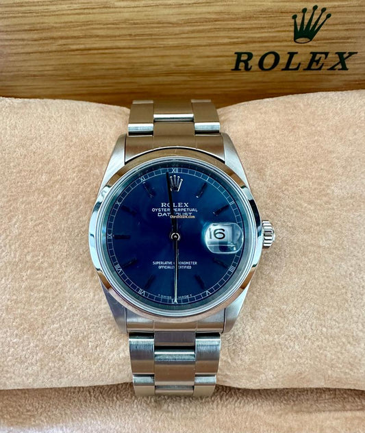 Rolex - Datejust 36 - 36 MM - Stainless Steel - Blue Dial - 16200