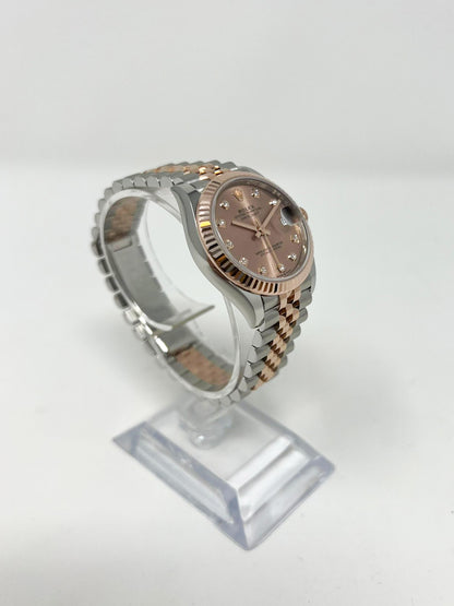 Rolex Stainless Steel and Everose Gold Datejust - 31 MM - 2 tone - Jubilee Bracelet - Fluted Bezel - Sundust diamond  Dial - 278271-0024