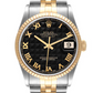 Rolex Datejust - 36 MM - Steel And Yellow Gold - Black Pyramid Dial - 16233 bkpr