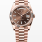 Rolex Presidential Everose Gold Day-Date 40MM - President Bracelet Watch - Chocolate Baguette Dial - 228235-0003