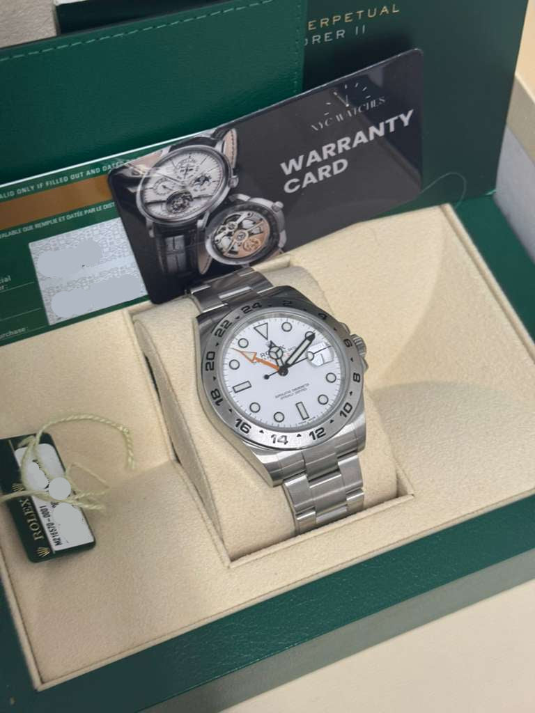 Rolex Stainless Steel Explorer II Watch - 42 MM - Oyster Bracelet - White Dial - 216570-0001