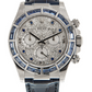 Rolex White Gold Daytona Watch - 40 MM - Blue Leather Bracelet - Pave Diamond Dial - 116589SACI