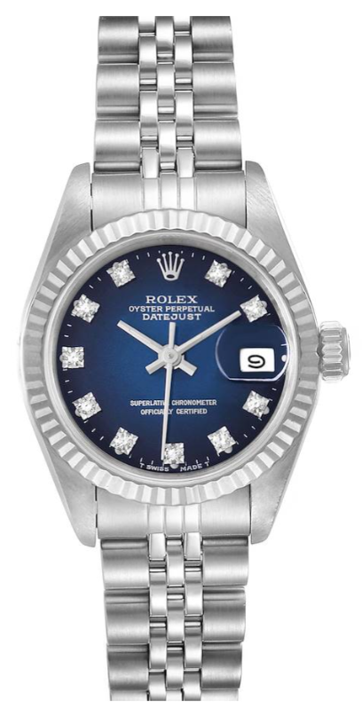Rolex Datejust - 26 MM - Stainless Steel - Blue Vignette Diamond Dial - Jubilee Bracelet - 69174