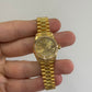 Rolex Datejust - 26 MM - Yellow Gold - President Bracelet - Fluted Bezel - Champagne Diamond Dial - 68178 chdp