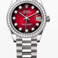 Rolex Datejust - 31 MM - White Gold - Red Ombré Dial - Diamond Bezel - President Bracelet - 278289RBR-0028