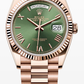Rolex Day-Date - 36 MM - Rose Gold - Olive Green Dial - President Bracelet - 128235-0089