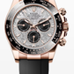 Rolex Everose Gold Cosmograph Daytona Watch - 40 MM - Oysterflex Strap - Black Cerachrom Bezel - Meteorite and Black Index Dial - 126515LN-0008