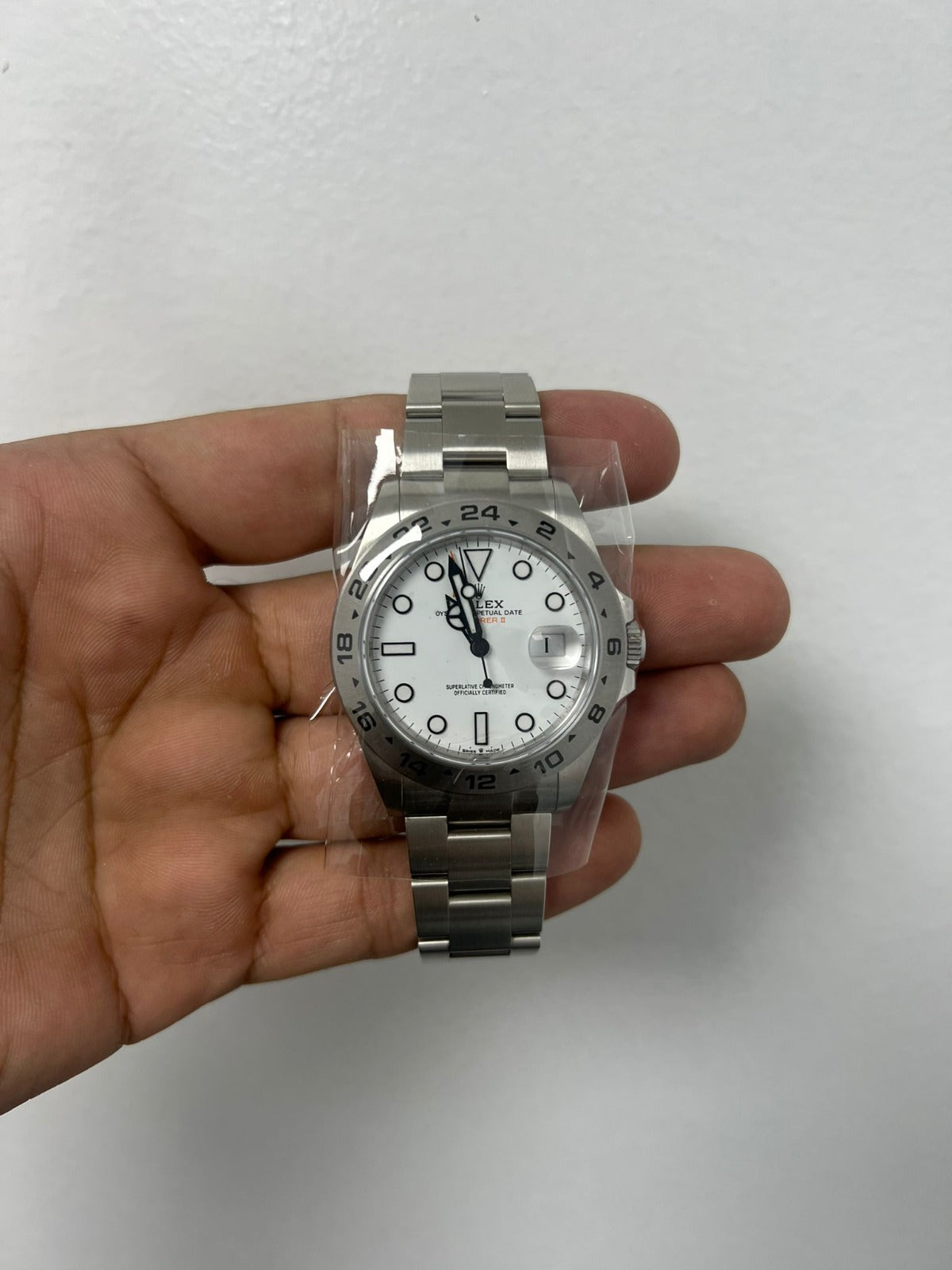 Rolex Stainless Steel Explorer II Watch  - 42 MM - Oyster Bracelet - White Dial - 226570 w