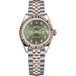 Rolex Lady-Datejust - 28 MM - Oystersteel and Rose Gold - Jubilee Bracelet - Fluted Bezel - Green Diamond Dial - 279171-0007