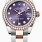 Rolex Lady-Datejust - 28 MM - Stainless Steel and Rose Gold - Oyster Bracelet - Diamond Bezel - Aubergine Diamond Dial - 279381RBR
